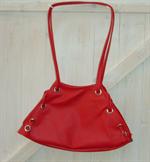 Cool rød skind-taske